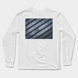 Aerial top down view of empty parking lot Long Sleeve T-Shirt